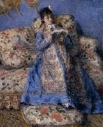 Pierre-Auguste Renoir Camille Monet reading oil on canvas